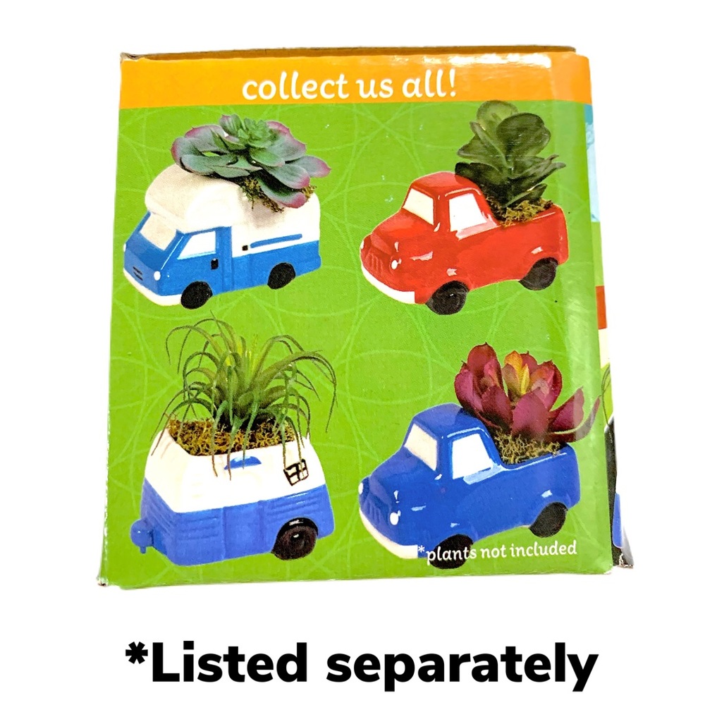 BLUE & WHITE TRAILER CERAMIC PLANTER NWT - Picture 11 of 13